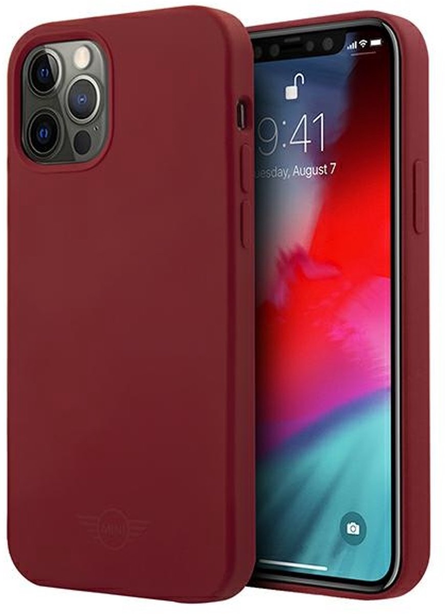 Mini Morris - iPhone 12 Pro Max Siliconen Hoesje - Rood - Hard Case - 6,7 inch