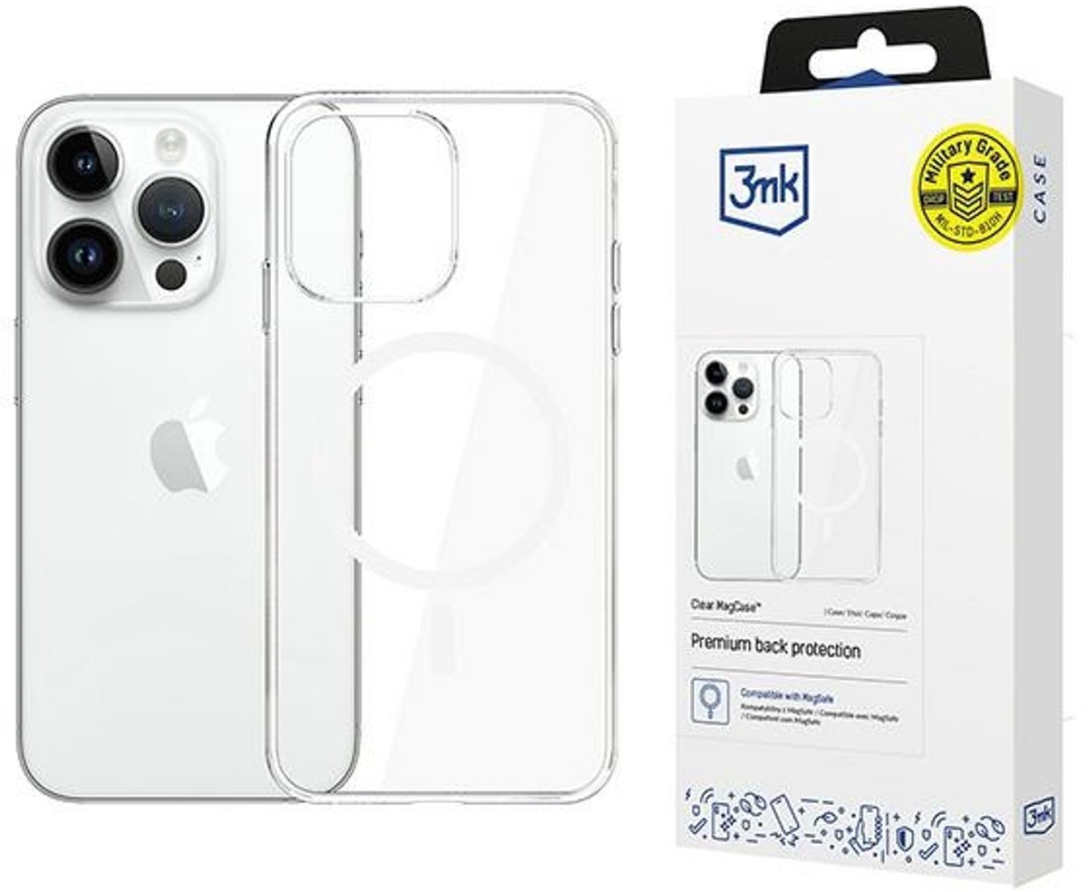 3MK Clear MagCase - iPhone Hoes - MagSafe Compatibel - Transparant