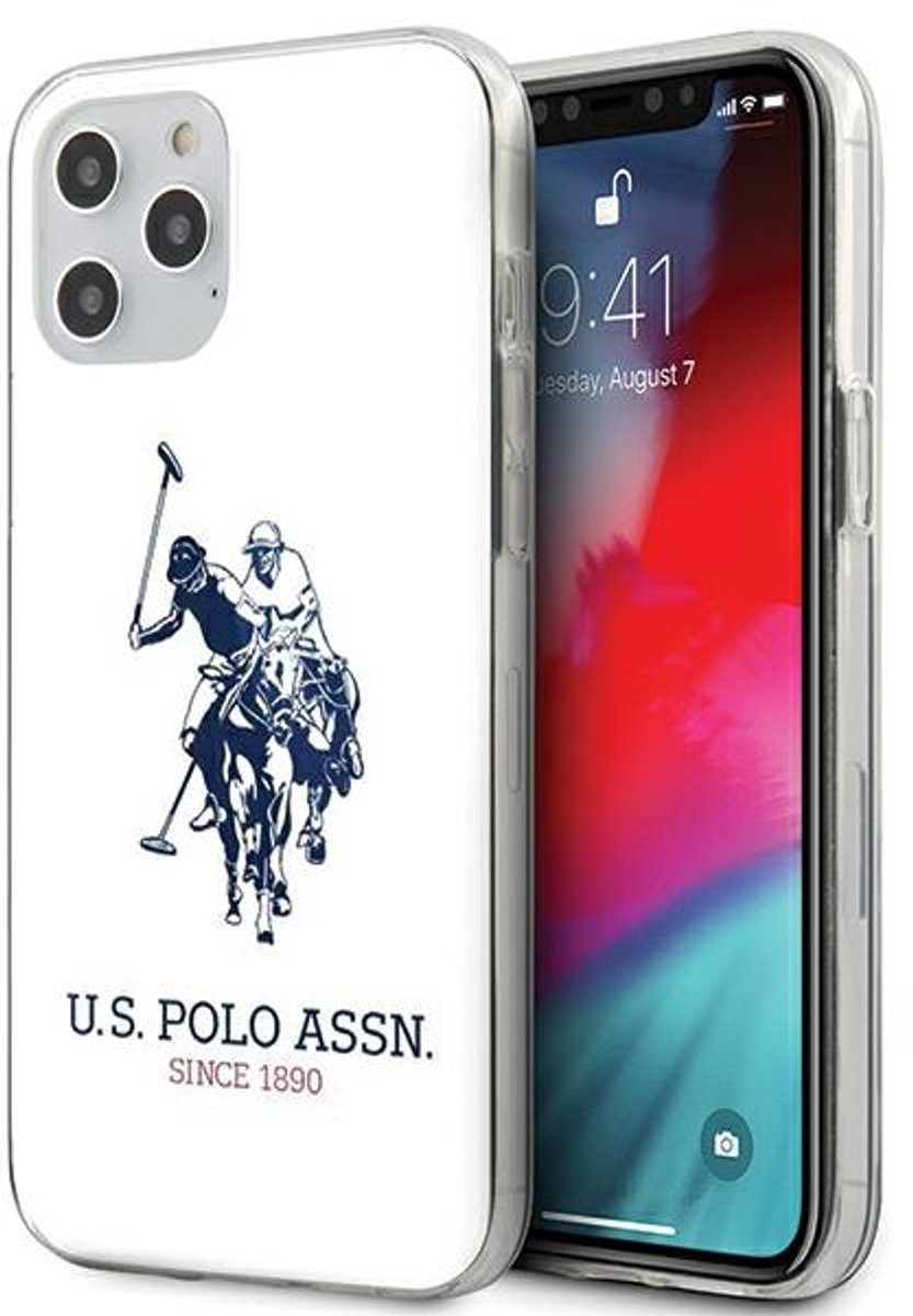 US Polo Shiny Big Logo Serie - iPhone 12 Pro Max Hoesje - Biały - Elegant Design
