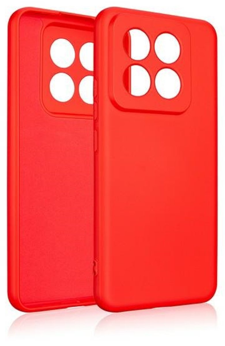Beline Serie - Silicoon Hoesje - Xiaomi 14 Pro - Rood - Luxe