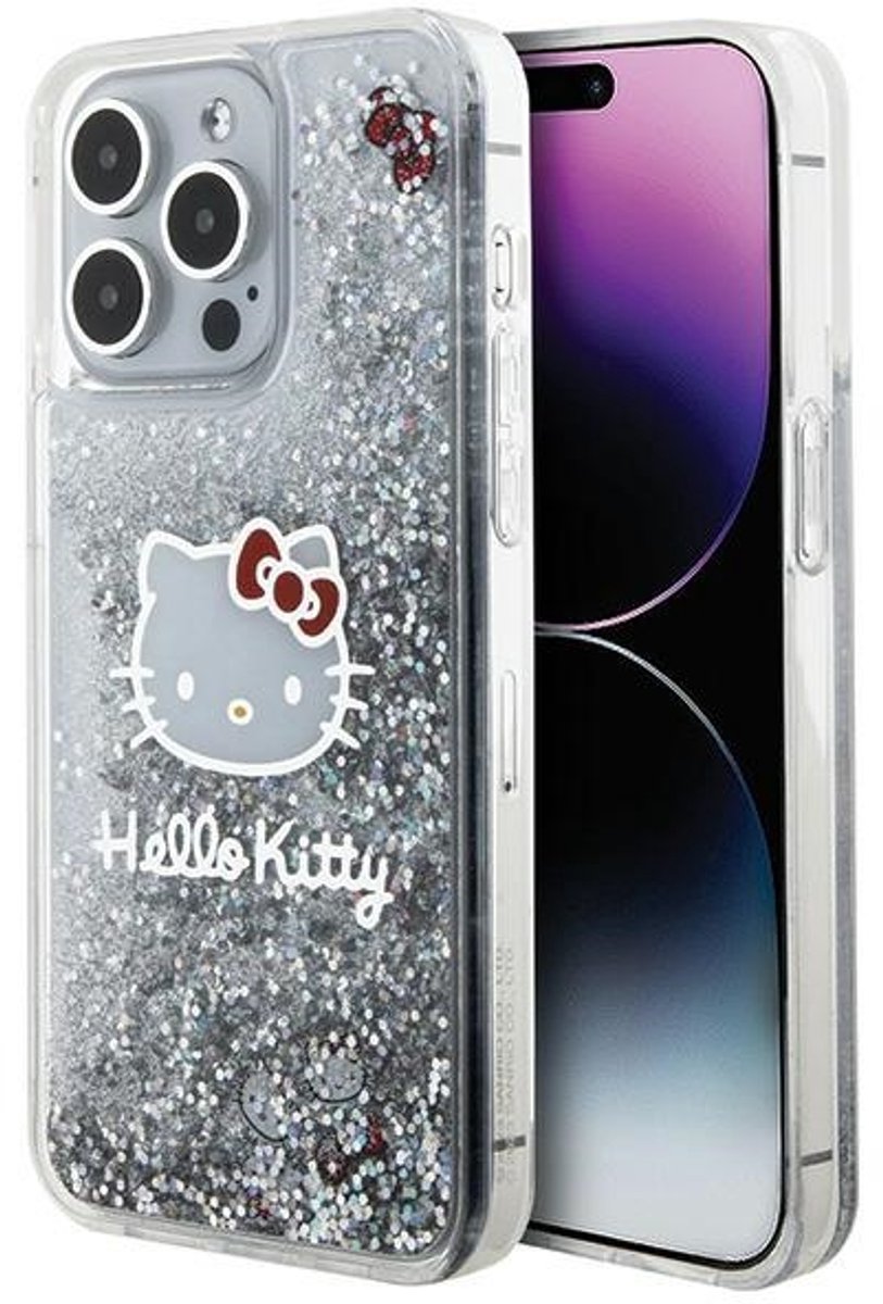 Hello Kitty - Serie - iPhone 15 Pro Max Beschermhoes - Liquid Glitter - Sierlijk Ontwerp