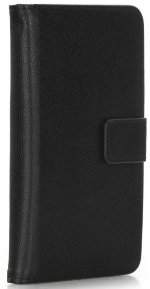 No Name Serie - Universele Flip Case - 4,8" tot 5,3" - Zwart - Synthetische Lederen