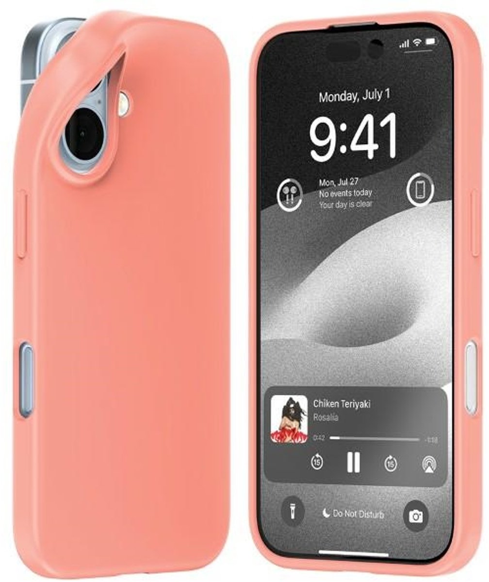Mercury Soft Serie - iPhone 16 Hoesje - Roze - Elegant Design - Bescherming