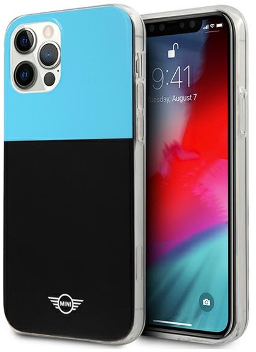 Mini Morris Color Block Serie - iPhone 12 Pro Max Hoes - Blauw - Hardcase - Luxe Ontwerp