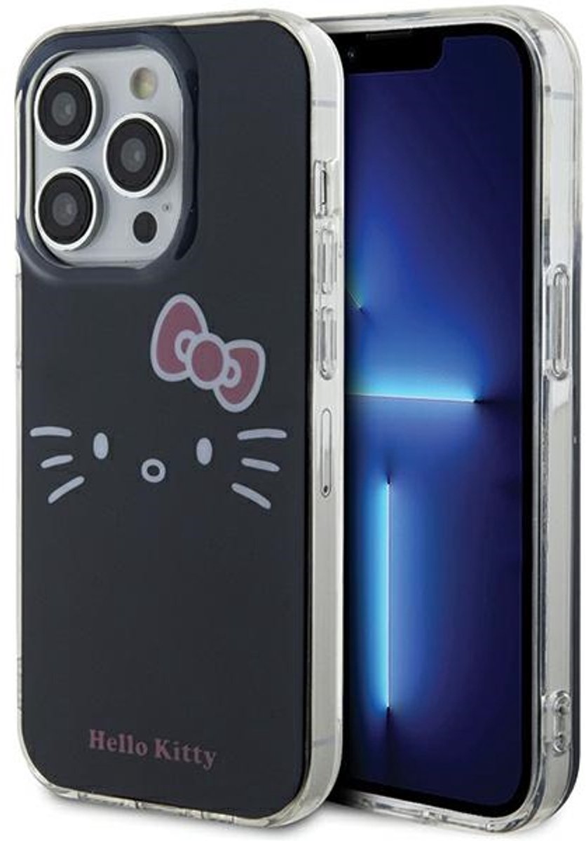 Hello Kitty Kitty Face - Smartphone Hoesje - iPhone 13 - Zwart - Precieze Pasvorm