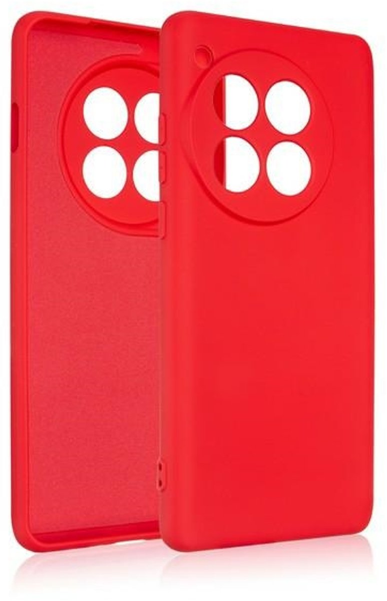 Beline - OnePlus 12 Silicone Hoesje - Rood - Bescherming