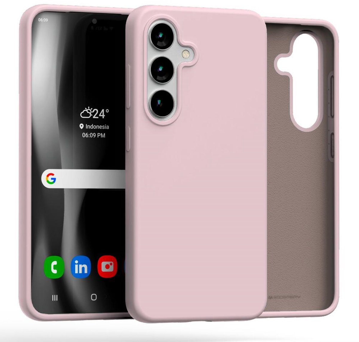 Mercury Silicone Serie - Roze-Zandkleurig Telefoonhoesje - Voor Samsung Galaxy S25