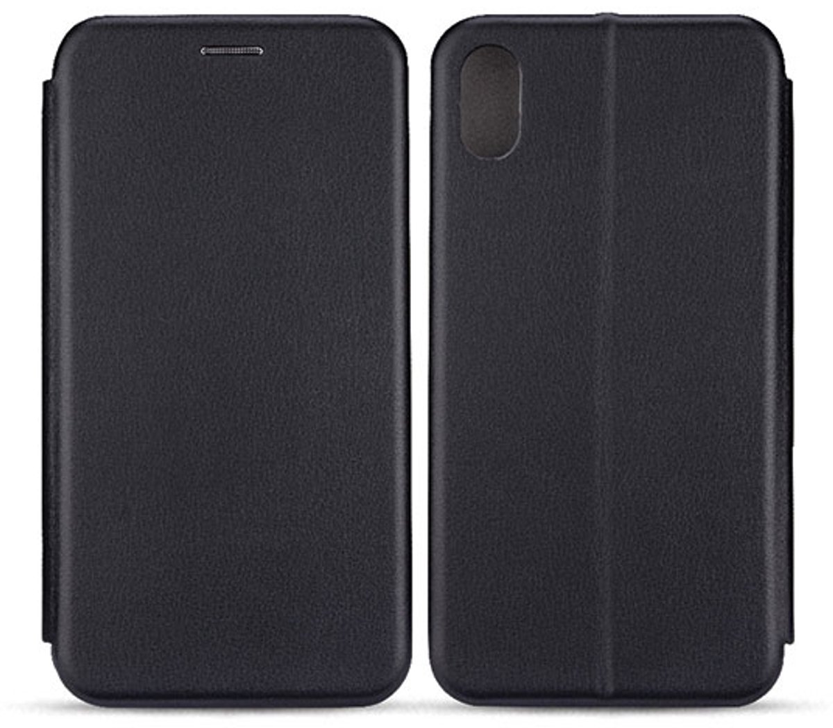 Beline Serie - Boekstijl Magnetisch Etui - iPhone Xr - Zwart - Zacht Gevoerd