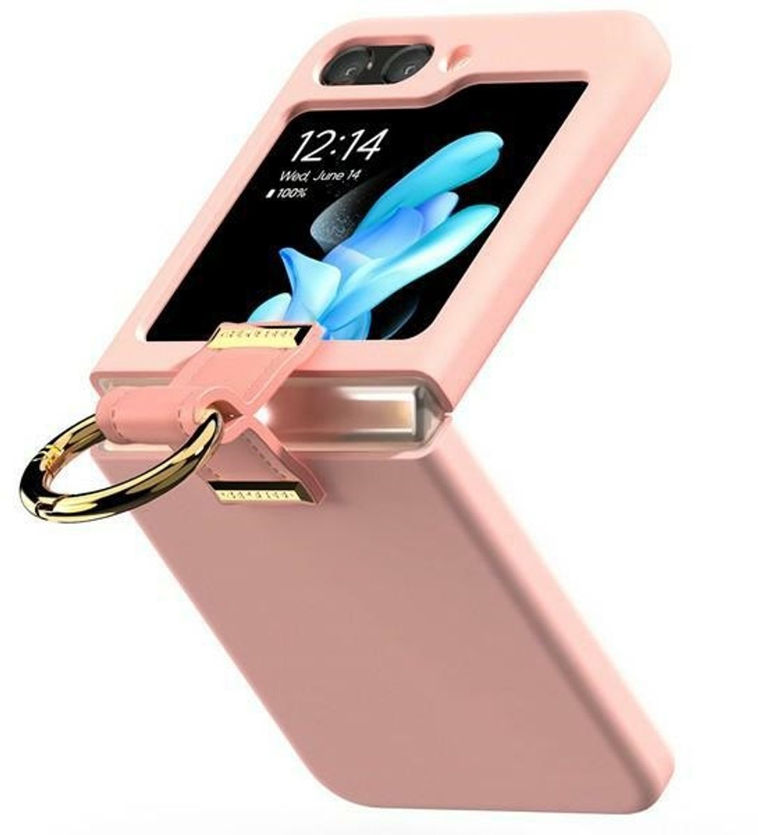 Mercury - Gold Ring Case - Samsung Galaxy Flip6 - Róż - Gouden Ring