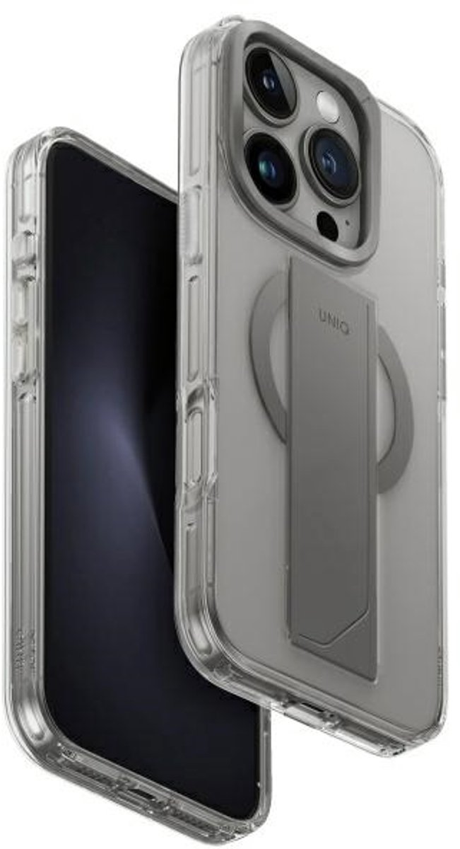 UNIQ Heldro Max Serie - iPhone 16 Pro Max Hoesje - Transparant - MagClick Opladen - Poliurethaan