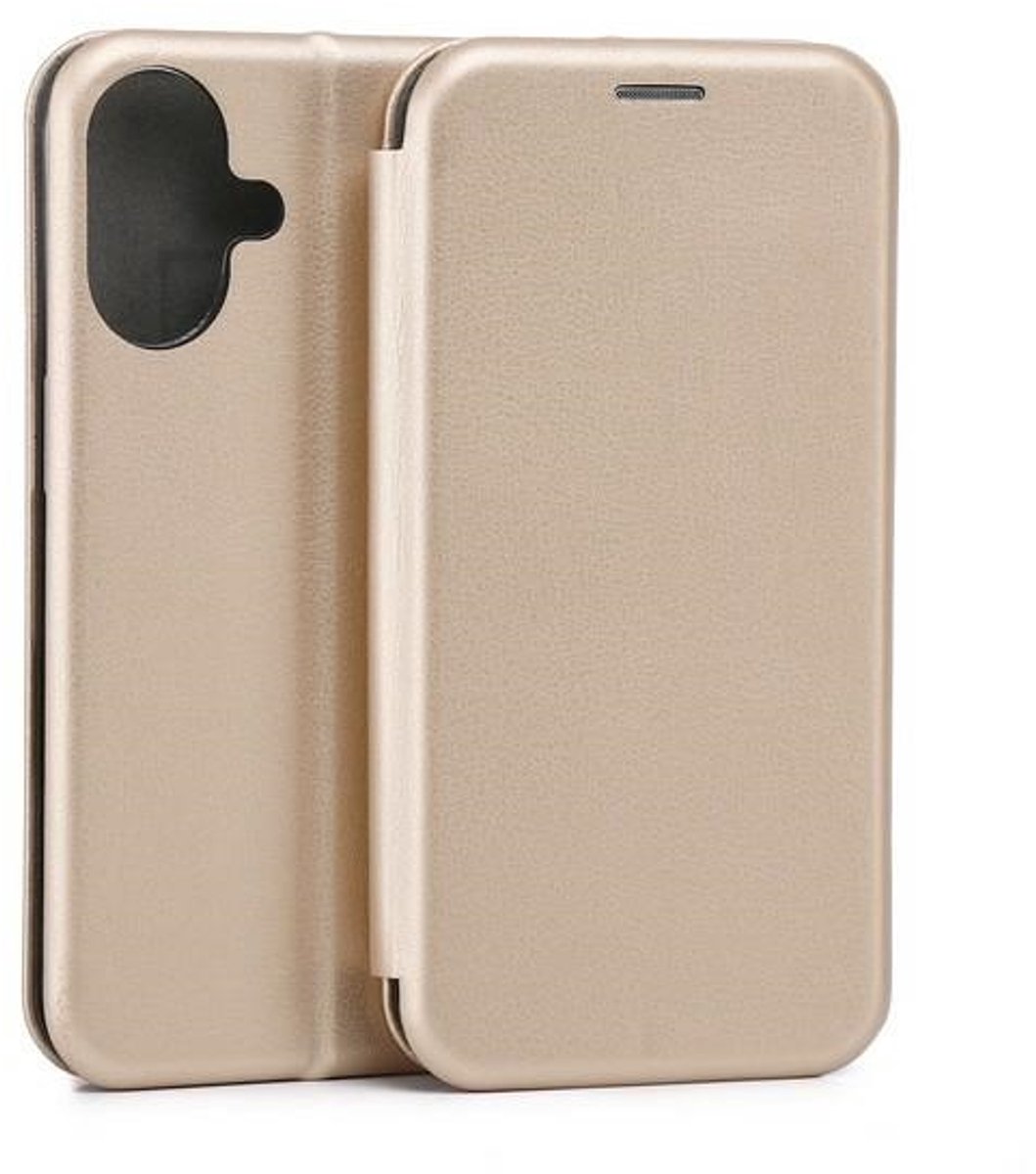 Beline - Book Magnetic Etui - iPhone 16 - Goud - Hoge Kwaliteit
