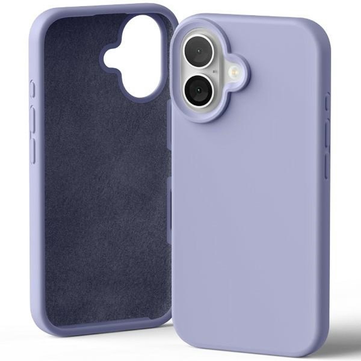 Mercury Silicone Serie - iPhone 16 Hoesje - Lawendekleur - Bescherming - Precisie