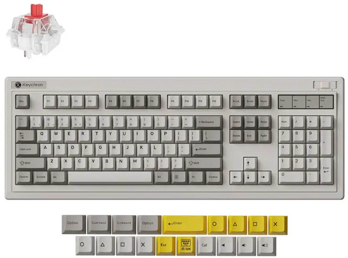 Keychron R6 Retro design draadloze toetsenbord red switch