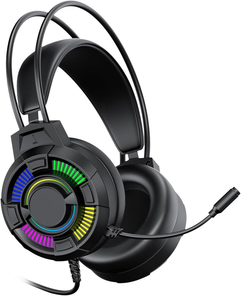 Gaming Headset - PC Koptelefoon - Games Spelen - 7.1 Surround Sound - 50mm Drivers - Zwart