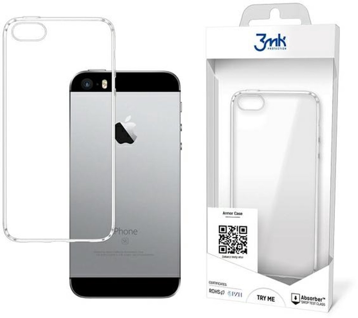 3MK Armor Serie - iPhone 5 Beschermhoes - Zwart - Schokbestendig - Perfecte Pasvorm