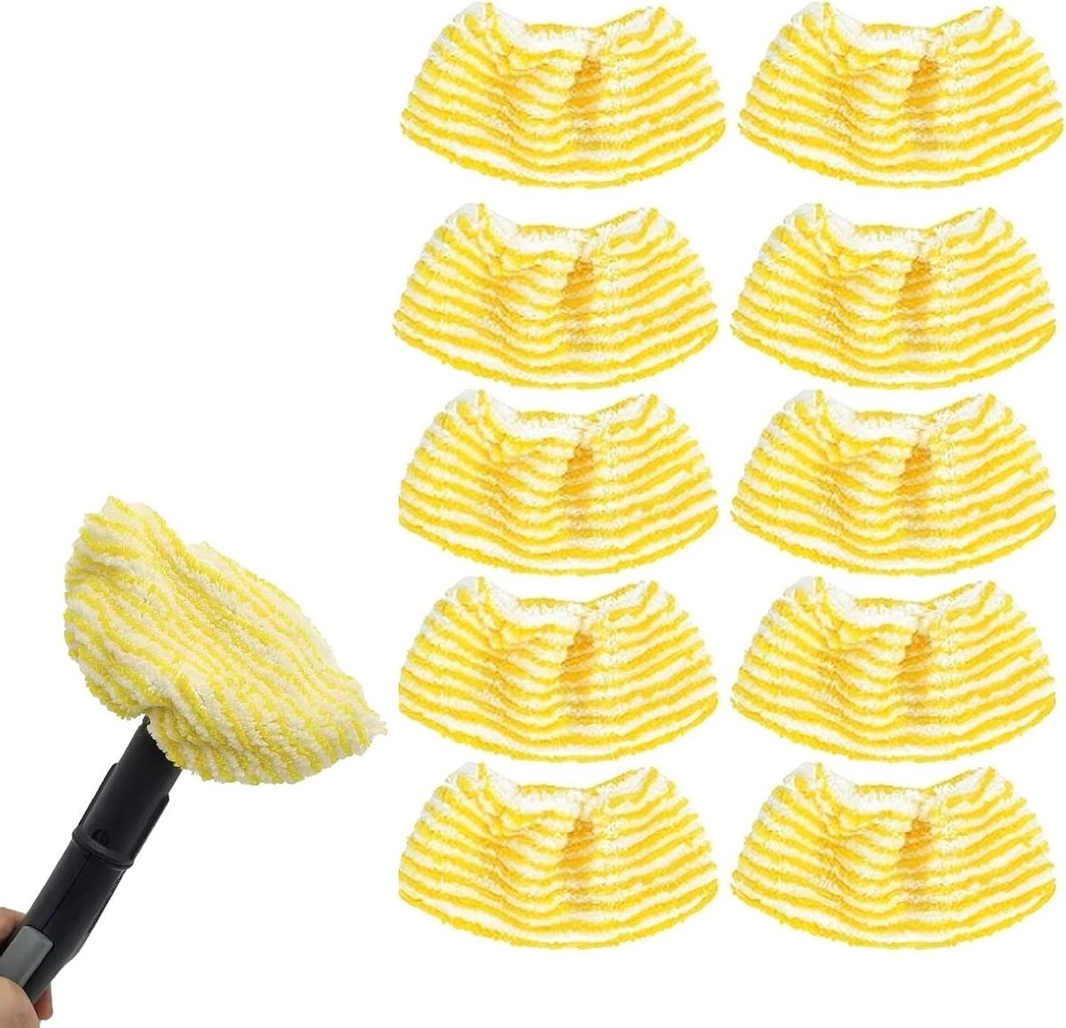 Stoomreiniger Doeken - Microvezel Pads - Grondig Reinigen - Hoge Zuigcapaciteit - 10 Stuks - Wit