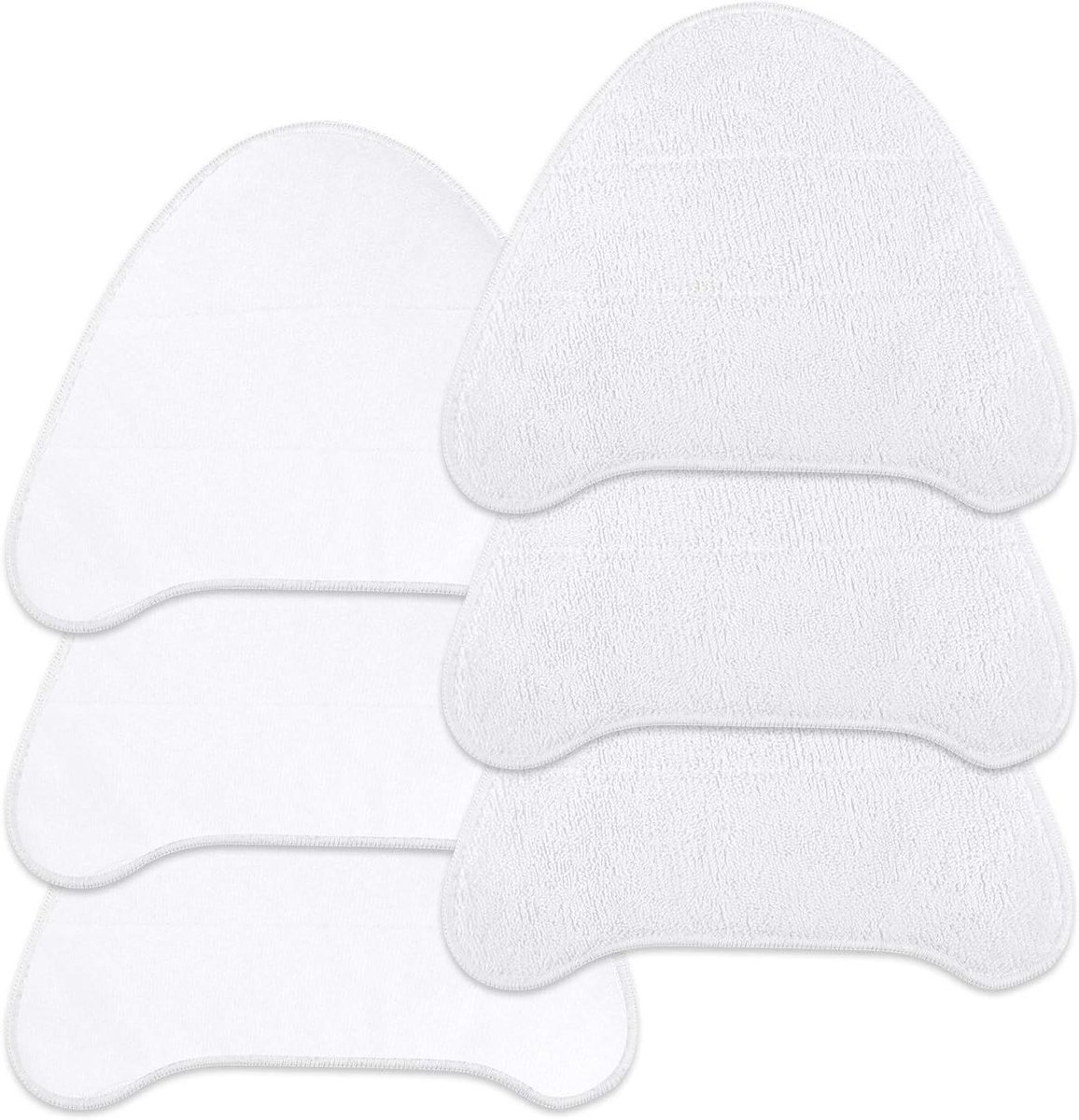 Vervangende Dweilpads - Stoomreiniger Pads - Grondig Reinigen - Microvezel Materiaal - 6 Stuks - Wit