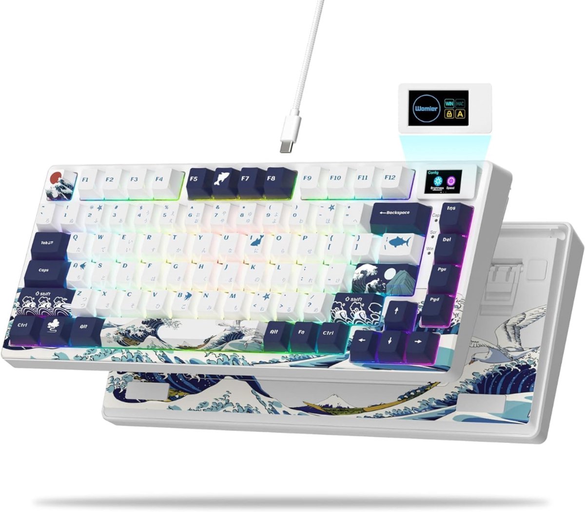 MRKK® Mechanical Keyboard - Mechanisch Toetsenbord Gaming - Wit en Blauw