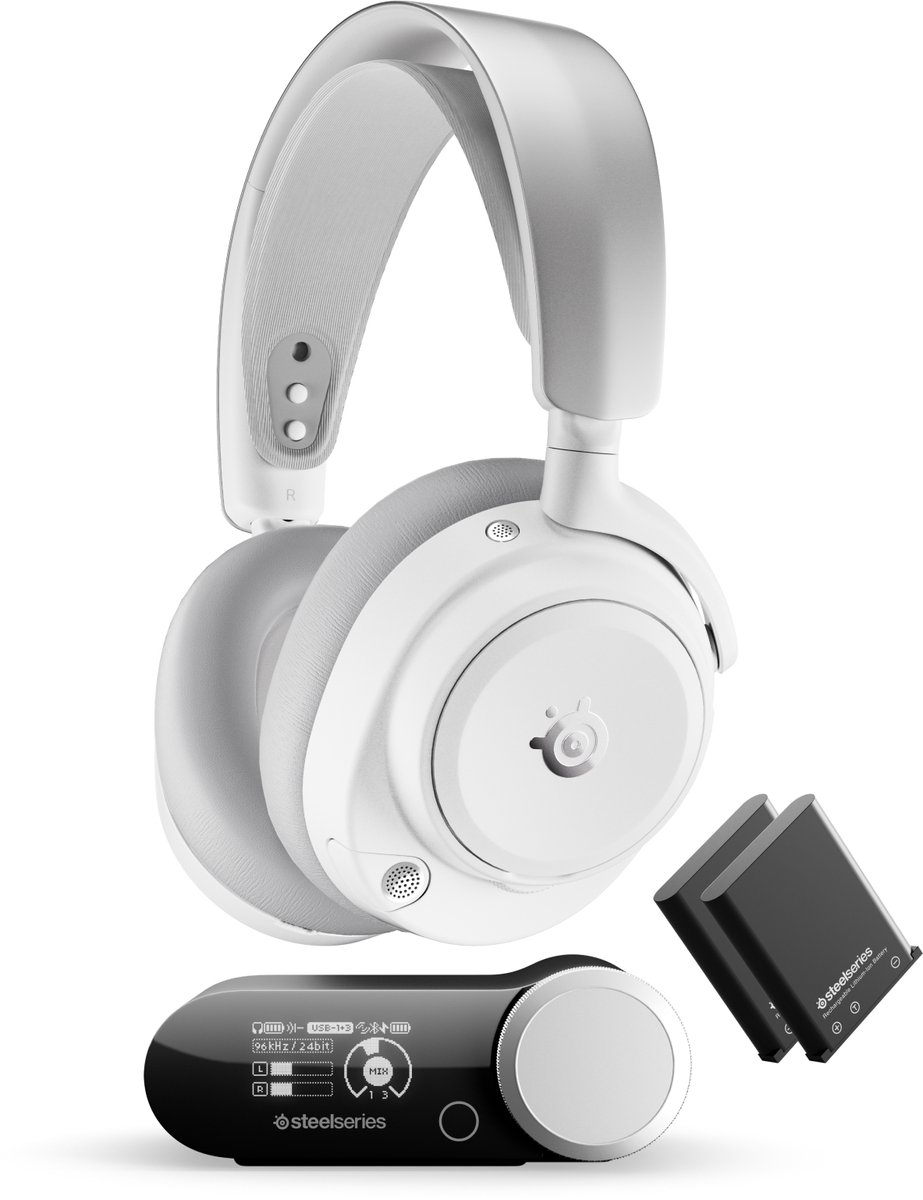SteelSeries - Arctis Nova Pro Omni - Hi-Res Wireless Certified Gaming Headset - White