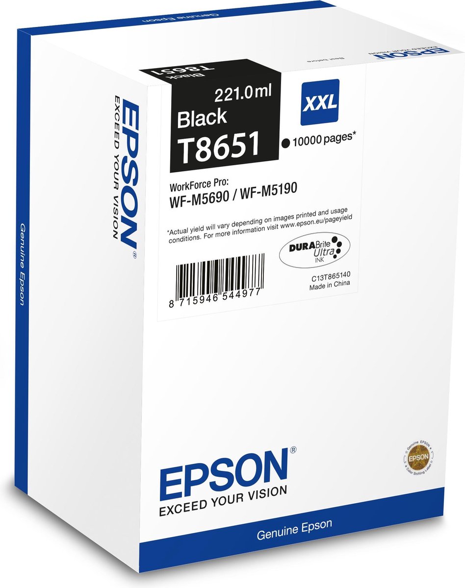 Epson Ink Cartridge Black 10K - Zwart