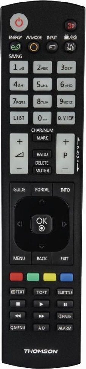 Thomson ROC1128LG Vervangbare Afstandsbediening voor LG-tv's - Zwart