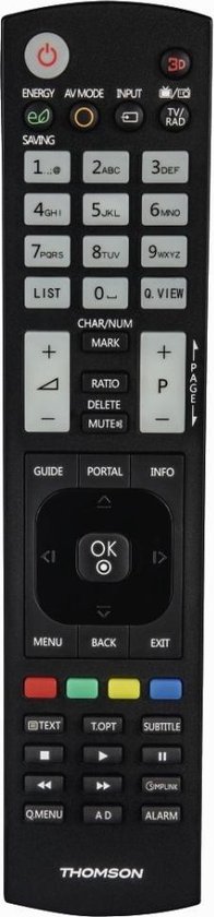 Thomson ROC1128LG Vervangbare Afstandsbediening voor LG-tv's - Zwart