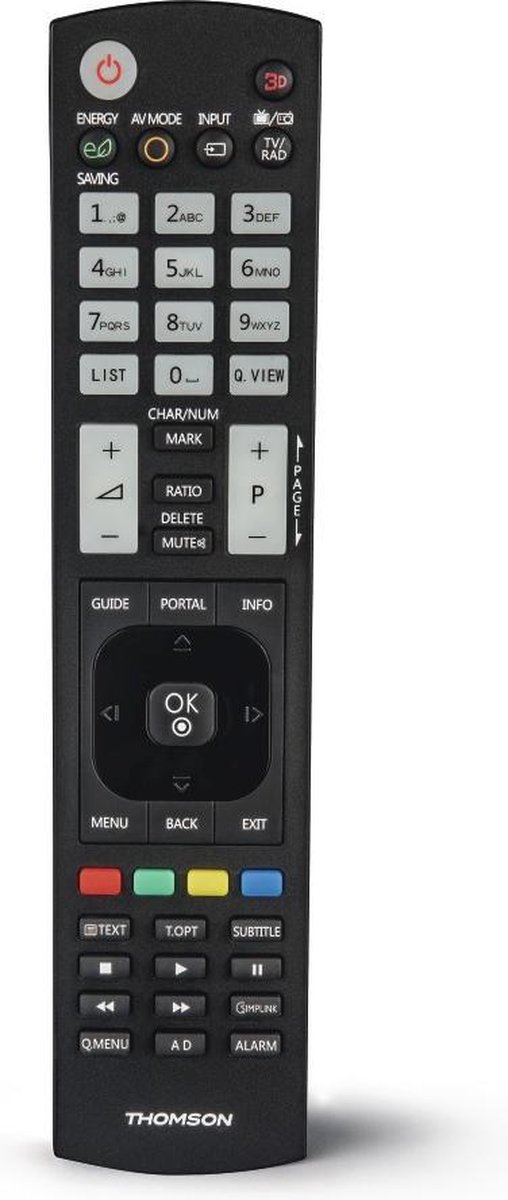 Thomson ROC1128LG Vervangbare Afstandsbediening voor LG-tv's - Zwart
