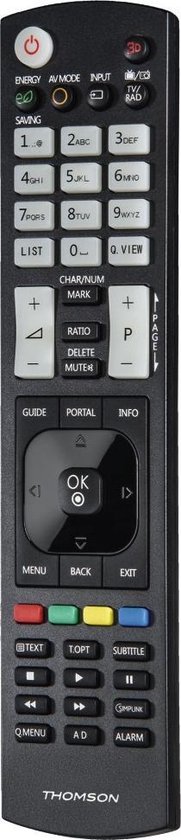 Thomson ROC1128LG Vervangbare Afstandsbediening voor LG-tv's - Zwart