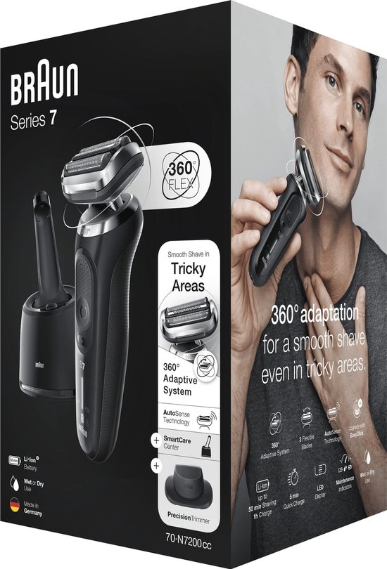 Braun Series 7 70-N7200cc - SmartCare Center - Elektrisch Scheerapparaat - Zwart