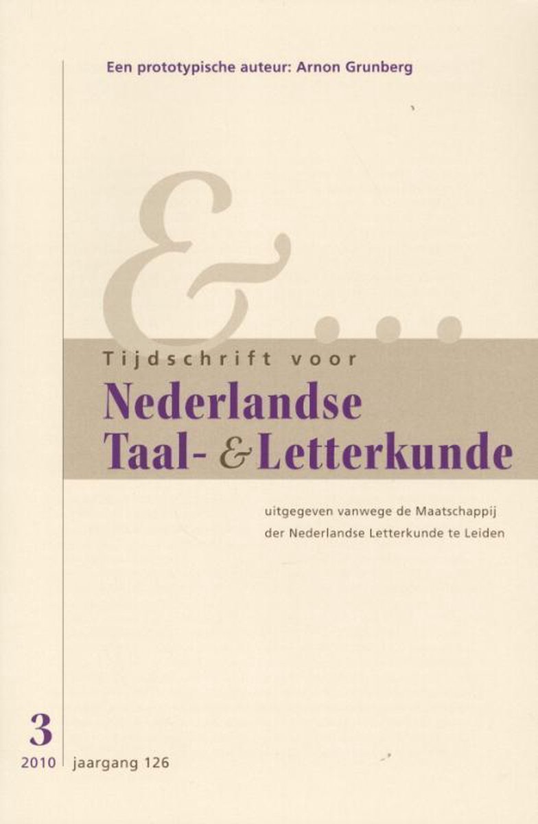 Uitgeverij Verloren Tijdschrift voor Nederlandse Taal- en Letterkunde 126 (2010) 3]