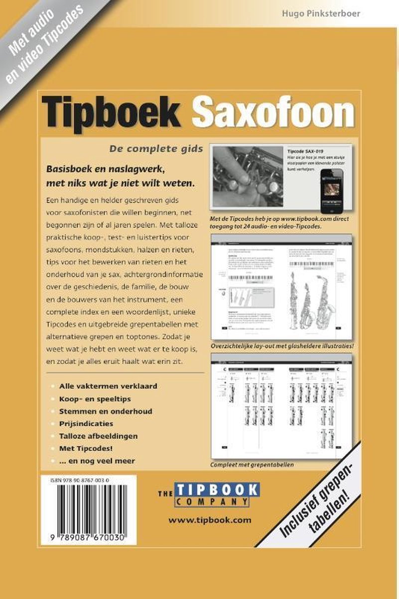Tipbook Company BV, The Tipboek Saxofoon