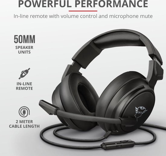 Trust GXT 433 Pylo gaming-headset - Zwart