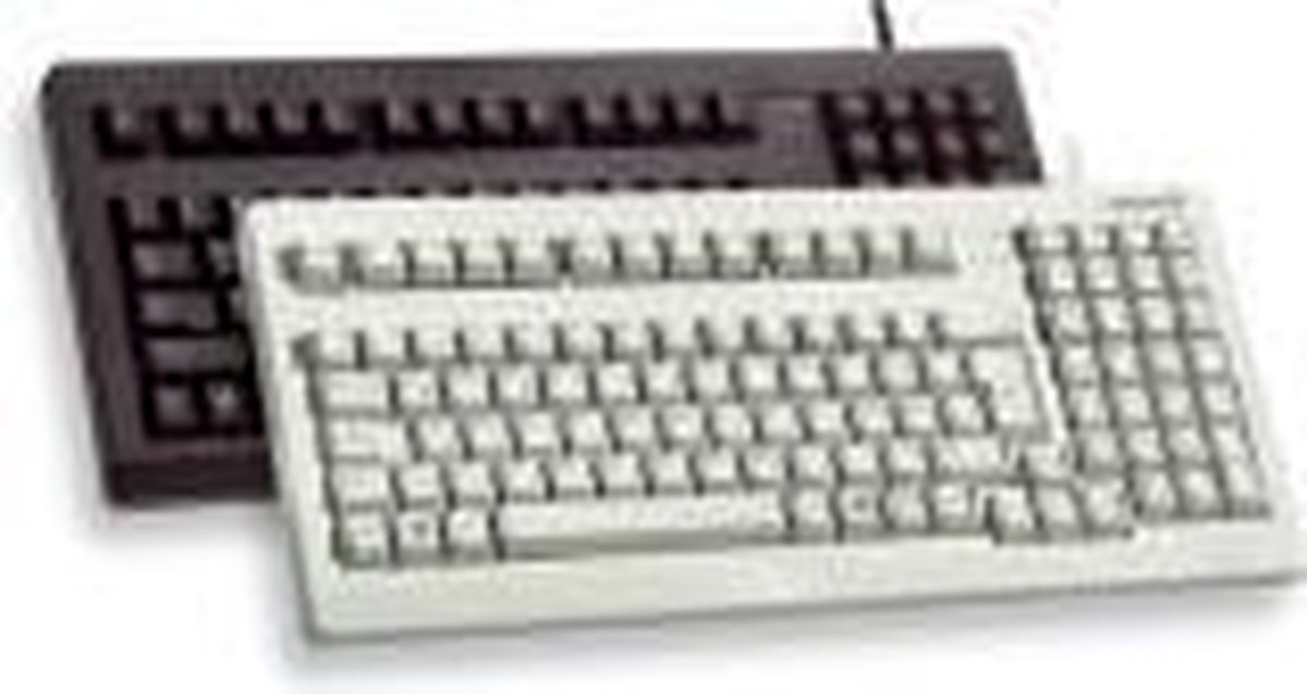 Cherry CHERRY 19'' compact PC keyboard G80-1800 FR toetsenbord USB + PS/2 QWERTY - Grijs