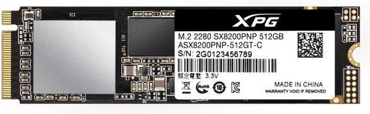 ADATA XPG SX8200 Pro internal solid state drive M.2 512 GB PCI Express 3.0 3D TLC NVMe