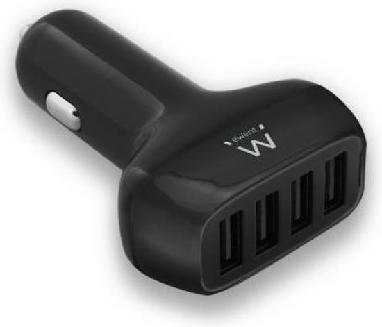 Ewent Auto-adapter 4 x USB 9.6 A (EW1354) - Zwart