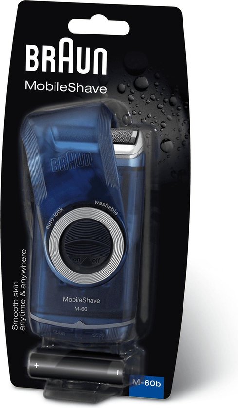 Braun Pocket M60 MobileShave Draagbaar Scheerapparaat - Blauw