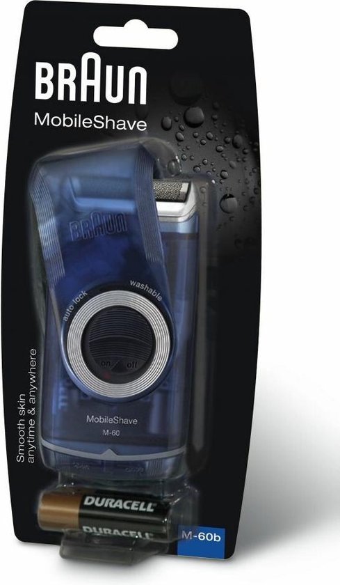 Braun Pocket M60 MobileShave Draagbaar Scheerapparaat - Blauw