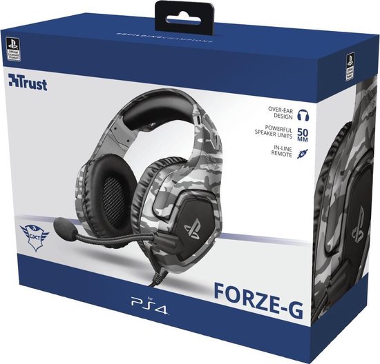 Trust GXT 488 FORZE Official Licensed - Playstation 4 en 5 Gaming Headset - - Grijs
