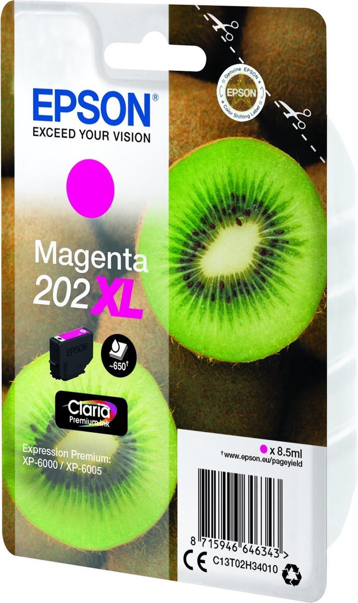 Epson 202XL Singlepack Claria Premium Ink - Magenta