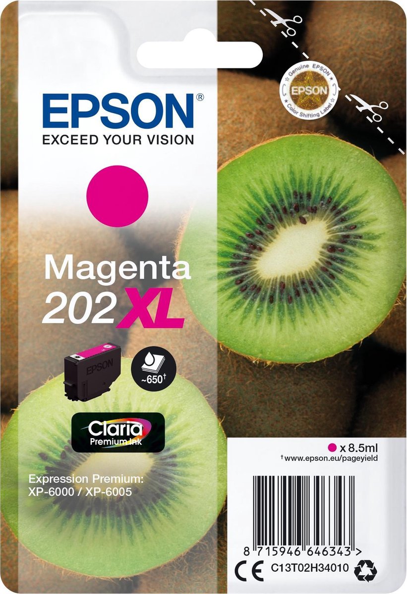 Epson 202XL Singlepack Claria Premium Ink - Magenta