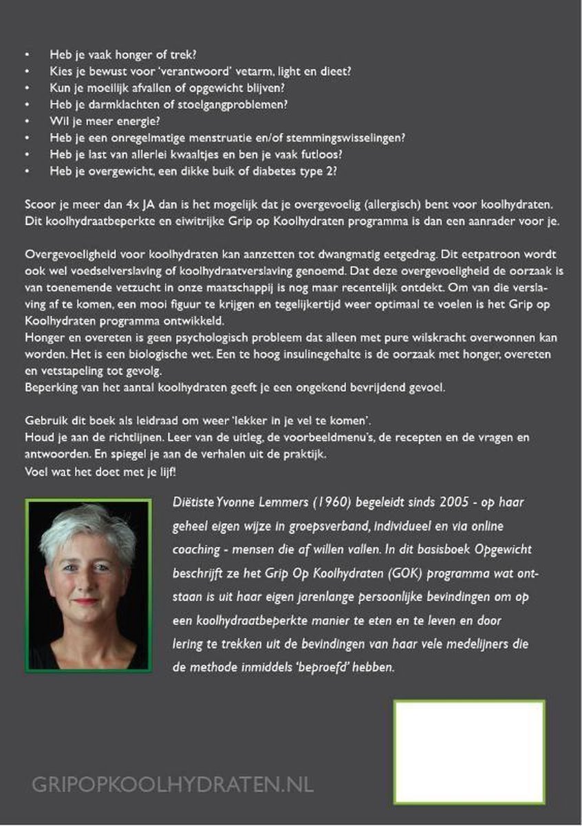 Opgewicht Grip op koolhydraten -
