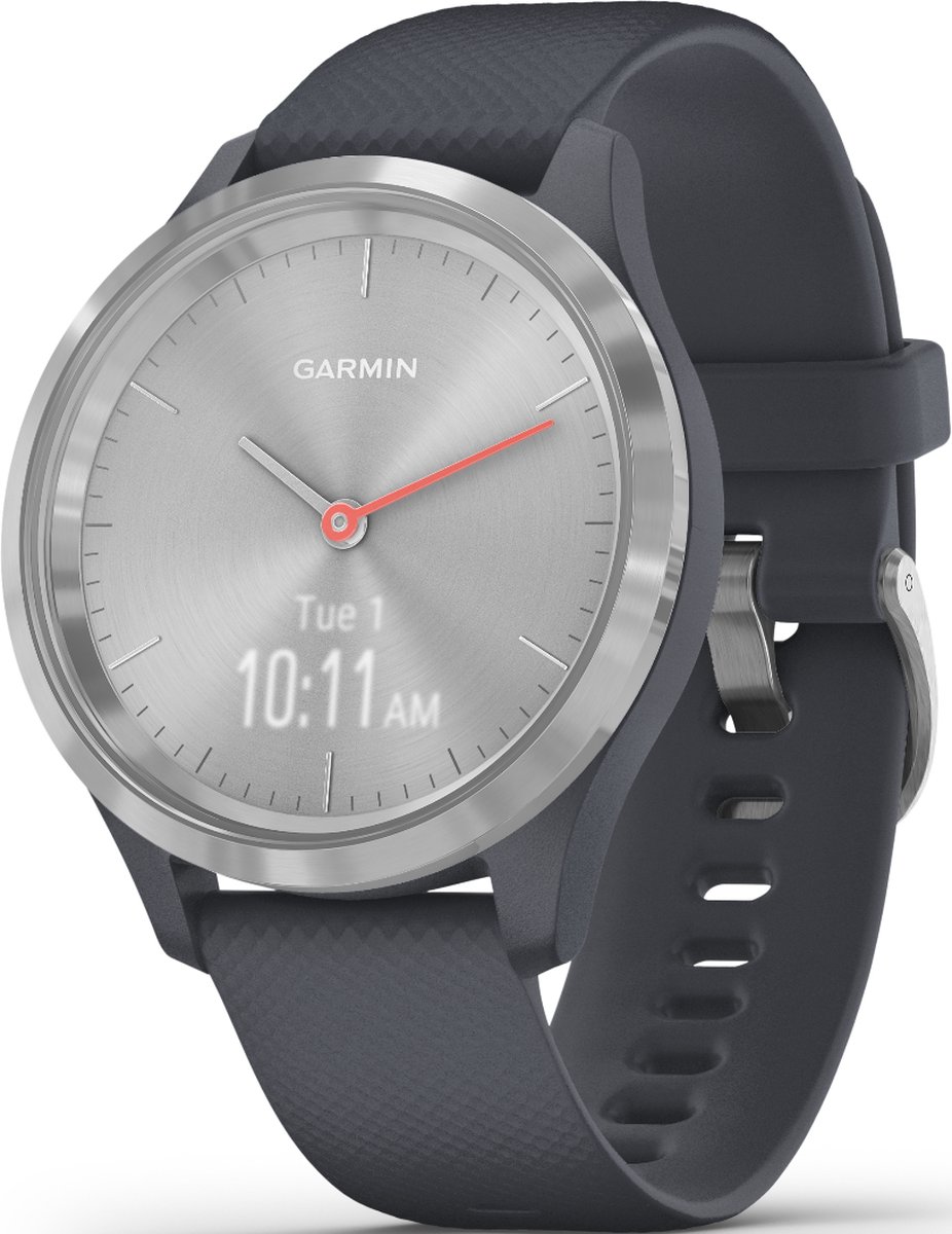 Garmin Vivomove 3S Sport - Zilver/Donkerblauw - 39 mm