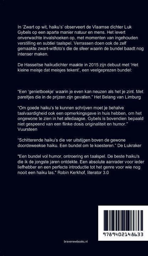 op wit, haiku&apos;s - Zwart