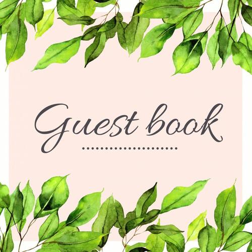 Brave New Books Green Leaves Floral Tropisch Gastenboek voor Huwelijk | Bruiloft | Verjaardag | Babyshower | Babyborrel | Verjaardag | Pensioen | Feest en meer