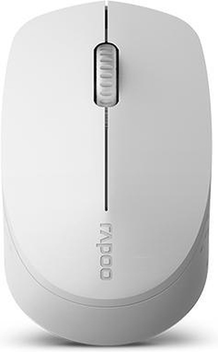 Rapoo M100 Silent muis RF draadloos + Bluetooth 1300 DPI Ambidextrous - Grijs