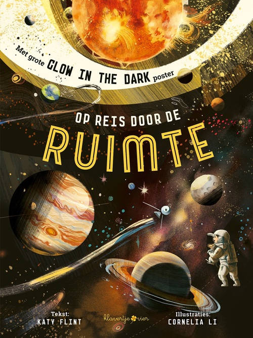 Op reis door de ruimte - met grote glow in the dark poster