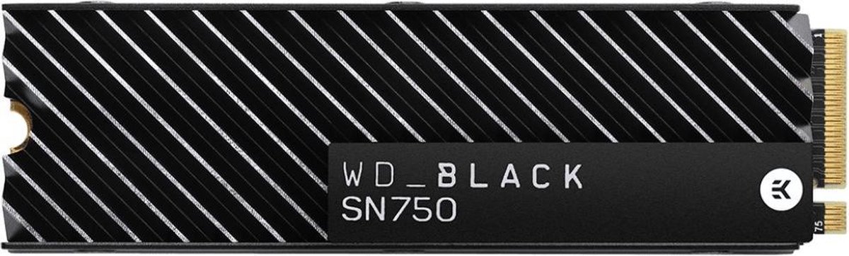 - Western Digital SSD zwart SN750 1TB heatsink