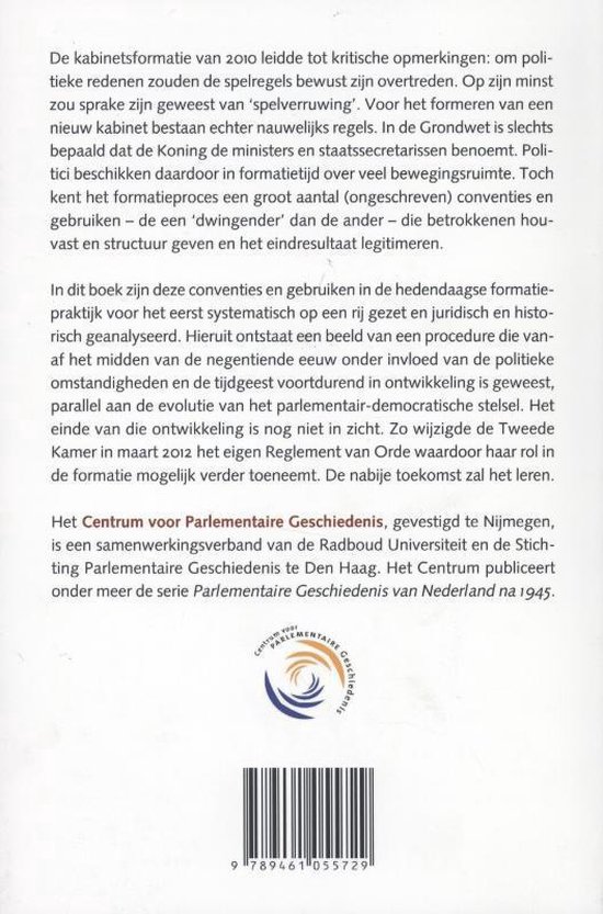 Boom Uitgevers De kabinetsformatie in vijftig stappen