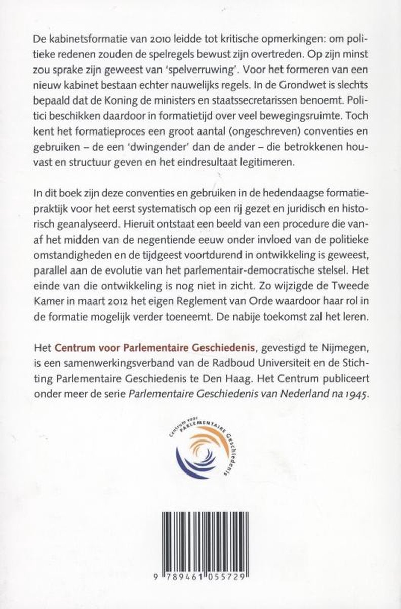 Boom Uitgevers De kabinetsformatie in vijftig stappen
