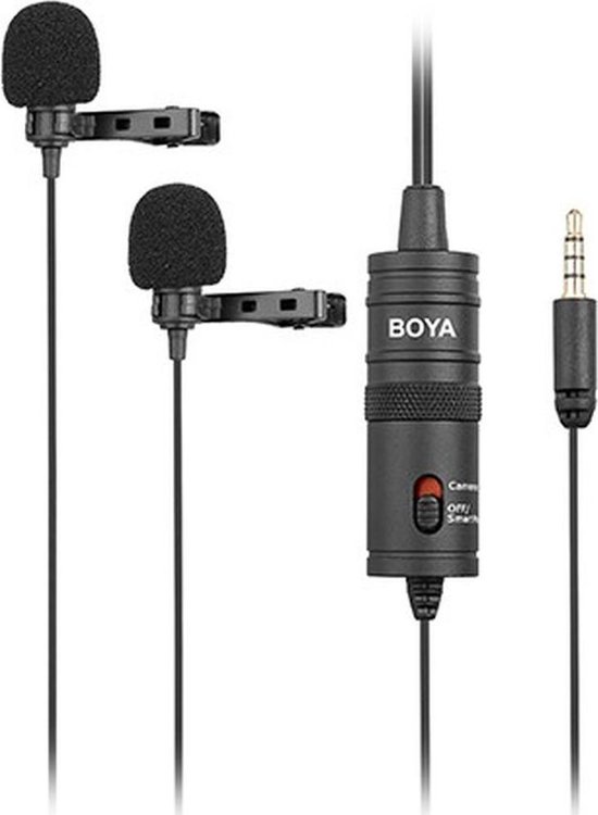 Boya BY-M1DM Duo Lavalier Microfoon - Grijs